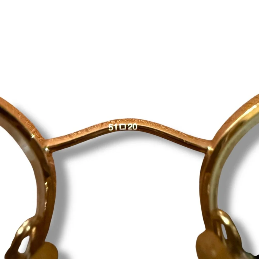 MONET MT 79 Round Gold Eyeglasses Clear Lenses Frame LAV Marine Unisex with Case